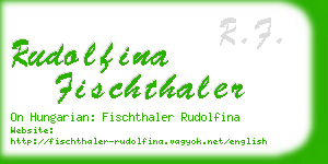 rudolfina fischthaler business card